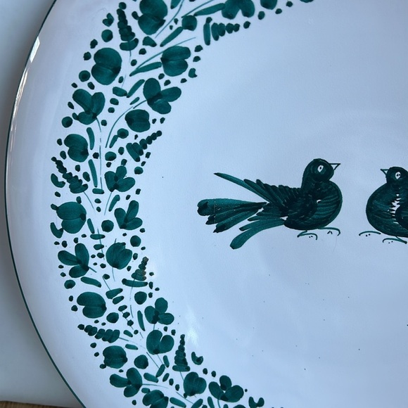 Italian blue birds fruit bowl bowl Labor Deruta hand painted Sbigolo Terrotte - Picture 5 of 16